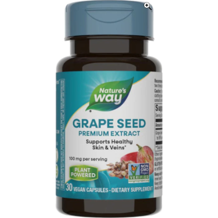 Nature's Way Grape Seed 100 mg, 30 capsules, front of bottle