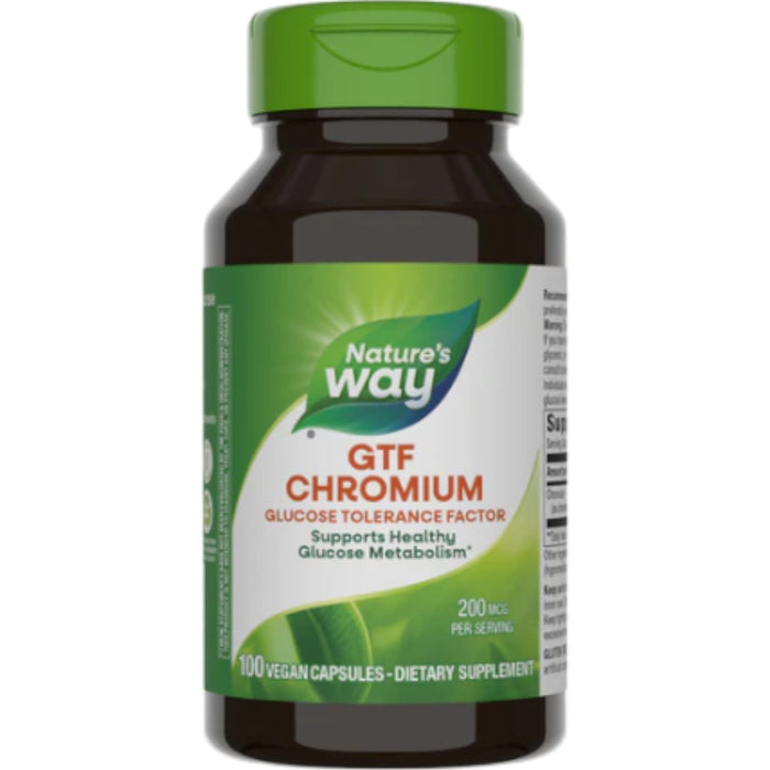 Nature's Way GTF Chromium, 100 capsules, front of bottle