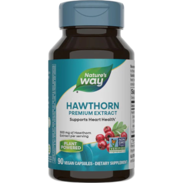 Nature's Way Hawthorn Standardized, 90 capsules, front of bottle