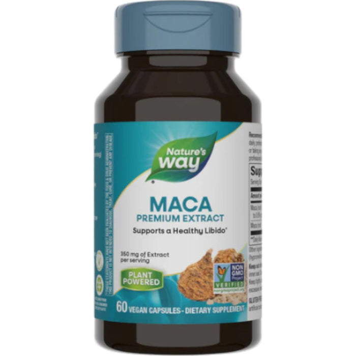 Nature's Way Maca 350 mg, 60 capsules, front of bottle