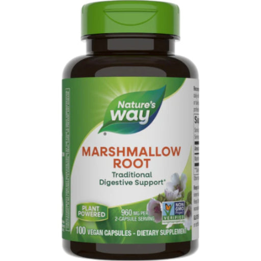 Nature's Way Marshmallow Root 455 mg, 100 capsules, front of bottle