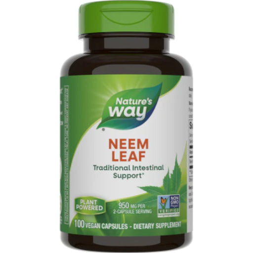 Nature's Way Neem Leaf 950 mg, 100 capsules, front of bottle