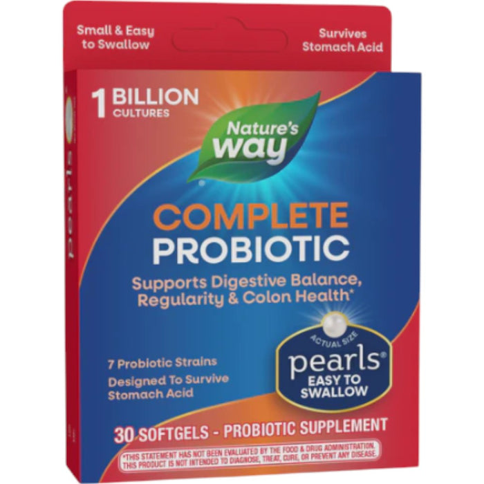 Nature's Way Probiotic Pearls Complete, 30 softgels, front of box