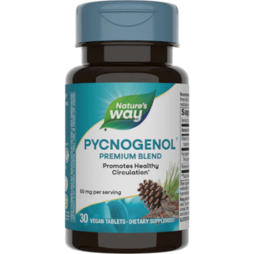 Nature's Way Pycnogenol 50 mg, 30 tablets, front of bottle