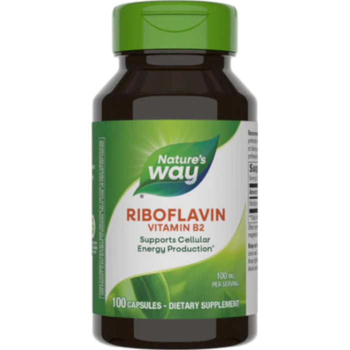 Nature's Way Riboflavin 100 mg, 100 capsules, front of bottle