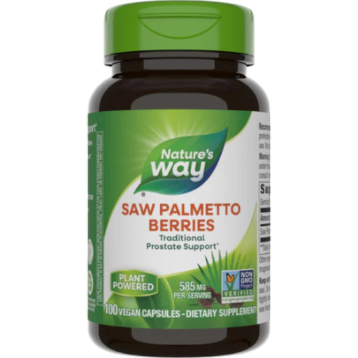 Nature's Way Saw Palmetto Berries 585 mg, 100 capsules, front of bottle