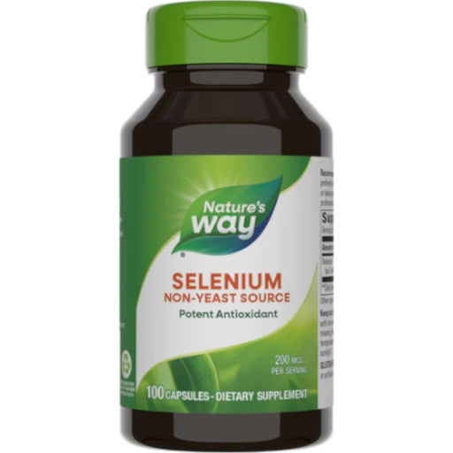 Nature's Way Selenium 200 mcg, 100 capsules, front of bottle