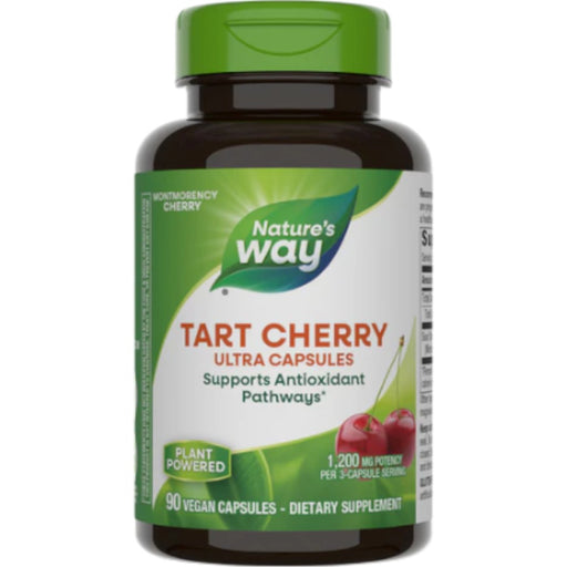 Nature's Way Tart Cherry Ultra 1200 mg, 90 vegetarian capsules, front of bottle