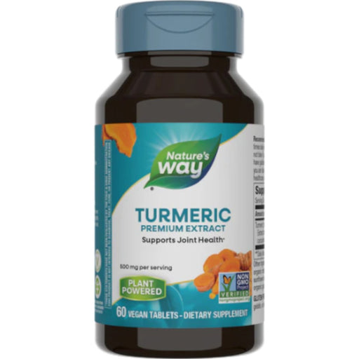 Nature's Way Turmeric 500 mg, 60 tablets, front of bottle