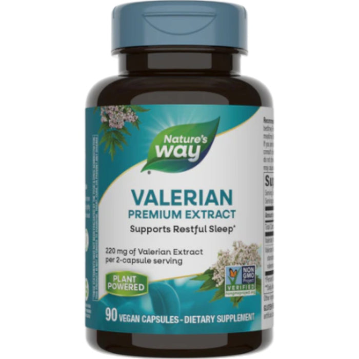 Nature's Way Valerian Extract 220 mg, 90 capsules, front of bottle