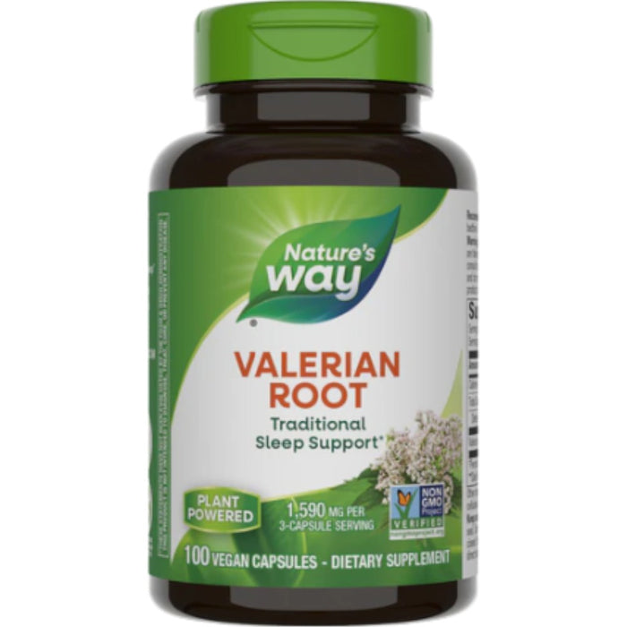 Nature's Way Valerian Root 1590 mg, 100 capsules, front of bottle