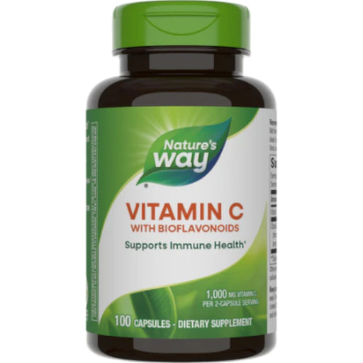 Nature's Way Vitamin C with Bioflavonoids, 100 capsules, front of bottle