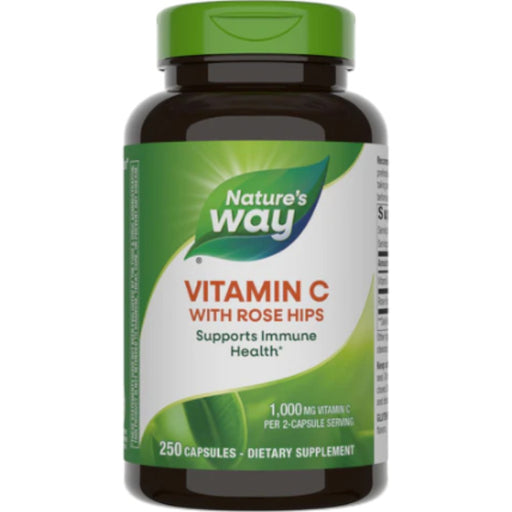 Nature's Way Vitamin C with Rose Hips, 250 capsules, front of bottle