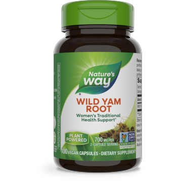 Nature's Way Wild Yam Root 425 mg, 100 capsules, front of bottle
