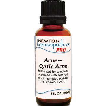 Newton Homeopathics Pro Acne and Cystic Acne, 1 fl oz, front of bottle