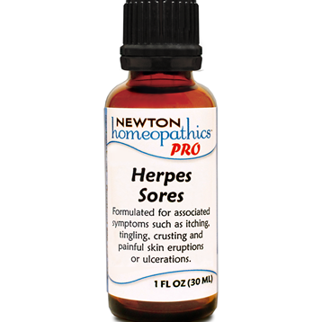 Newton Homeopathics Pro Herpes Sores, 1 fl oz, front of bottle