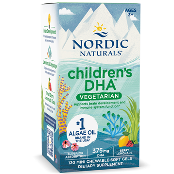 Nordic Naturals Children's DHA Vegetarian, 120 softgels, front of box