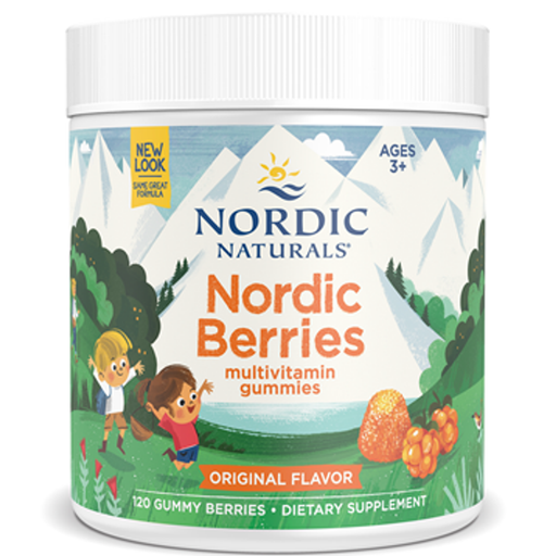 Nordic Naturals Nordic Berries Multivitamin Gummies, 120 gummies, front of jar