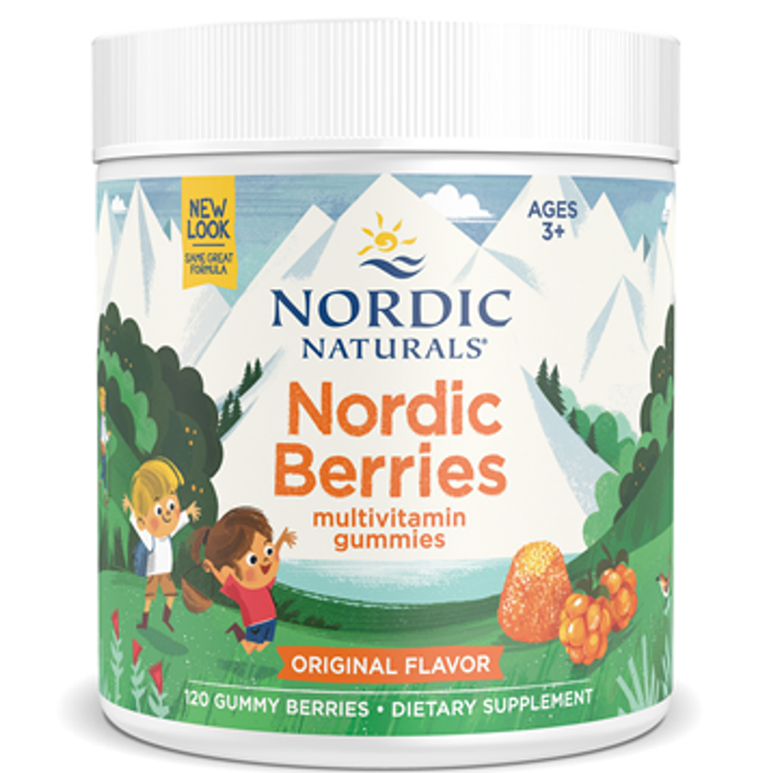 Nordic Naturals Nordic Berries Multivitamin Gummies, 120 gummies, front of jar