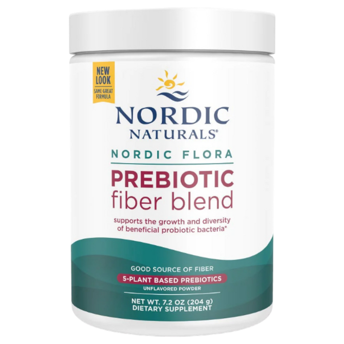 Nordic Naturals Nordic Flora Prebiotic Powder, 7.2 oz, front of jar