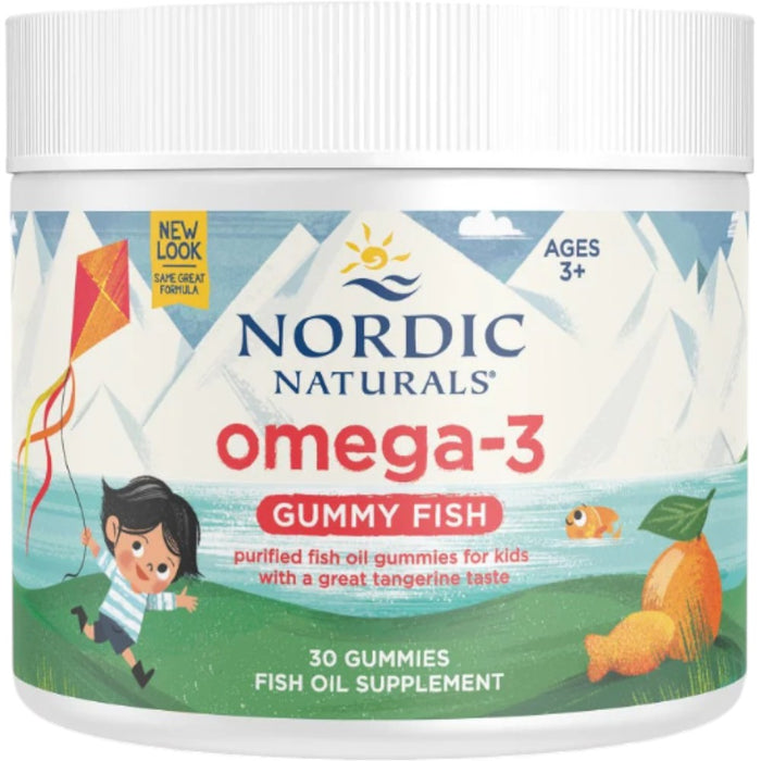 Nordic Naturals Omega-3 Gummy Fish, 30 gummies, front of jar