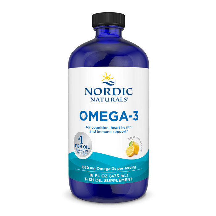 Nordic Naturals Omega-3 Lemon, 16 fl oz, front of bottle