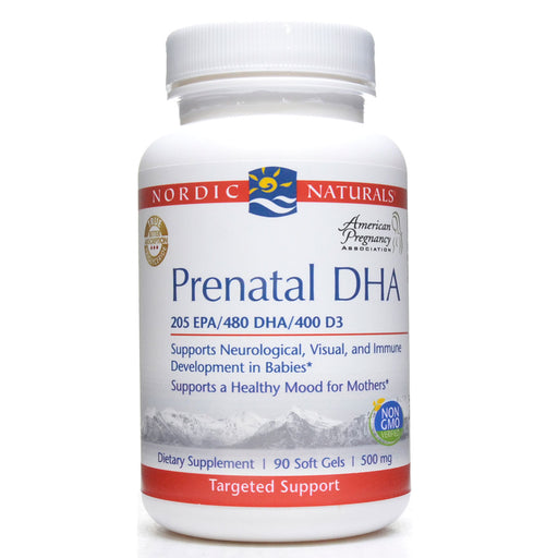 Nordic Naturals Prenatal DHA Strawberry, 90 softgels, front of bottle