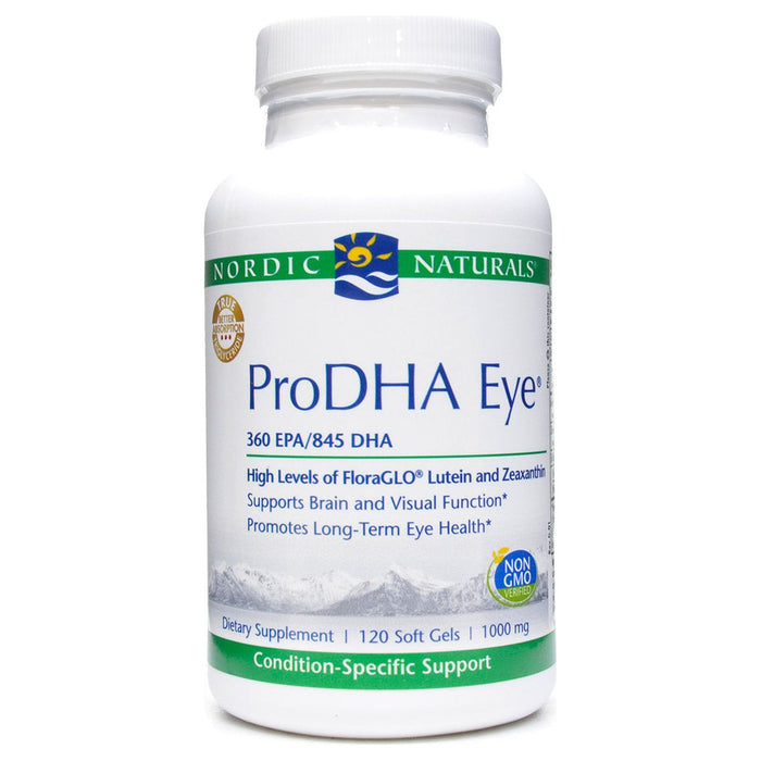 Nordic Naturals ProDHA Eye 1000 mg, 120 softgels, front of bottle
