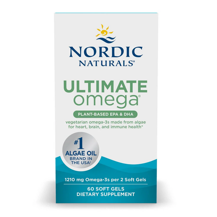 Nordic Naturals Ultimate Omega Plant Based, 60 softgels, front of box