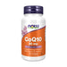 Supplement bottle labeled 'CoQ10 50 mg' with Now brand on a white background