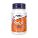 Supplement bottle labeled 'CoQ10 50 mg' with Now brand on a white background