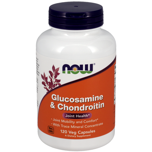 NOW Glucosamine & Chondroitin, 120 capsules, front of bottle
