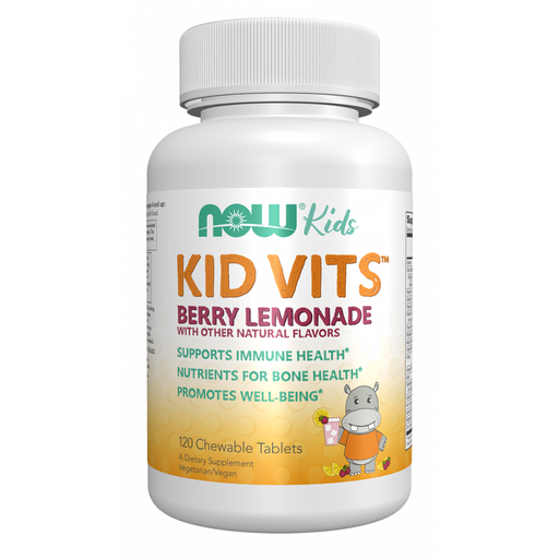 NOW Kid Vits (Berry Lemonade), 120 chewables, front of bottle