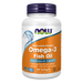 NOW Omega-3 Fish Oil Molecularly Distilled, 100 softgels, front of bottle