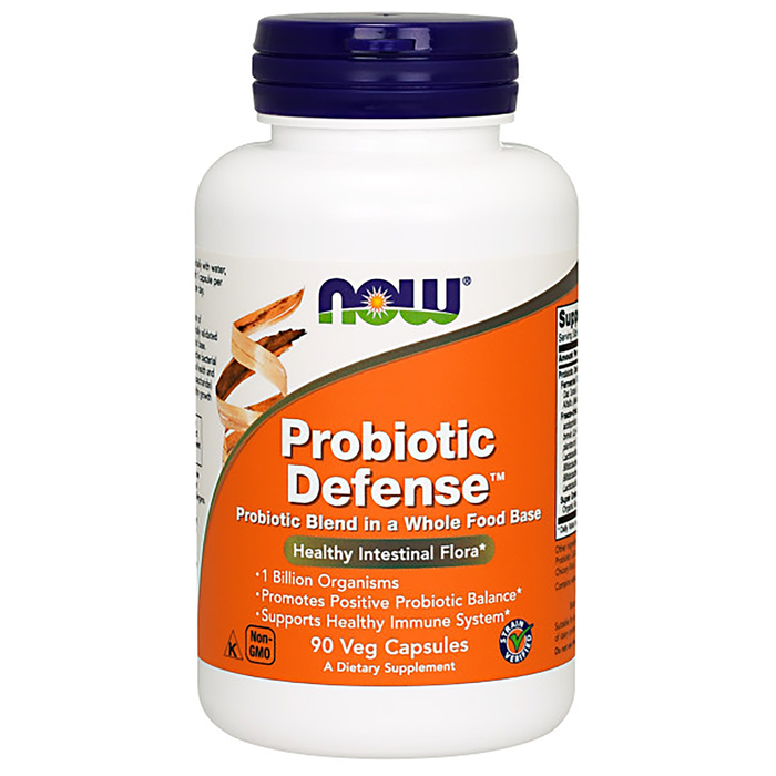 NOW Probiotic Defense, 90 veg capsules, front of bottle