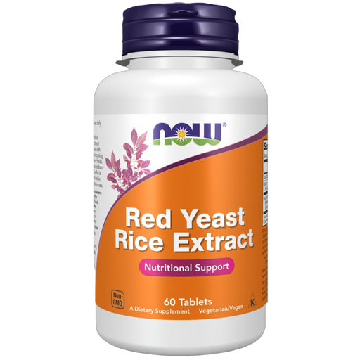 NOW Red Yeast Rice 1200 mg, 60 tablets, front of bottle