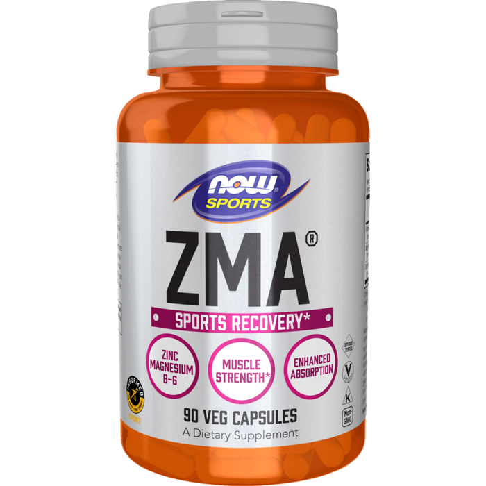 NOW ZMA, 90 veg capsules, front of bottle