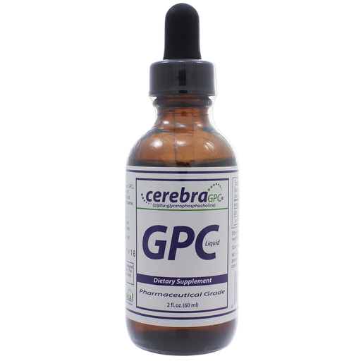 Nutrasal Cerebra GPC Liquid, 2 fl oz, front of dropper bottle