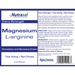Nutrasal Magnesium L-Arginine Cream 8 oz full label