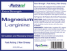 Nutrasal Magnesium L-Arginine Cream Supplement Facts