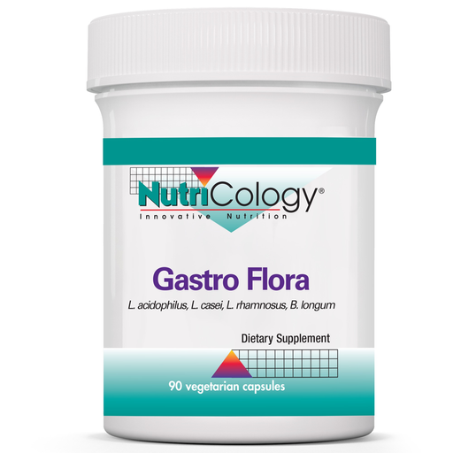 NutriCology Gastro Flora (Dairy Free), 90 capsules, front of box