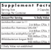 NutriCology Gastro Flora (Dairy Free) 90 capsules supplement facts label