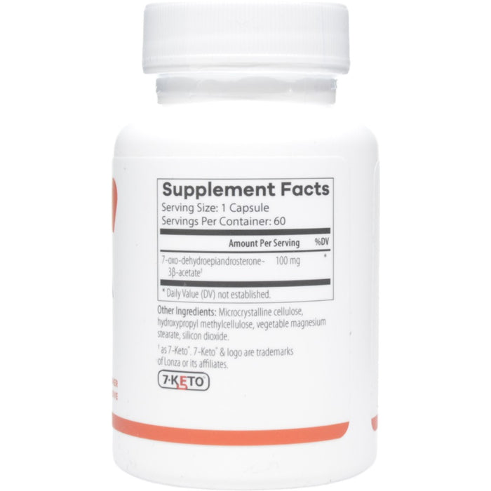 NutriDyn 7-Keto DHEA 60 capsules supplement facts label