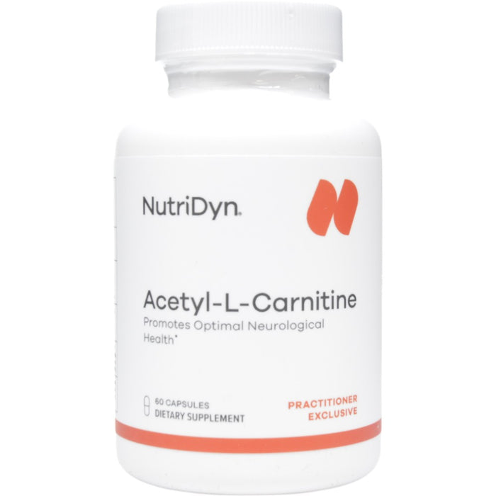 NutriDyn Acetyl-L-Carnitine, 60 capsules, front of bottle
