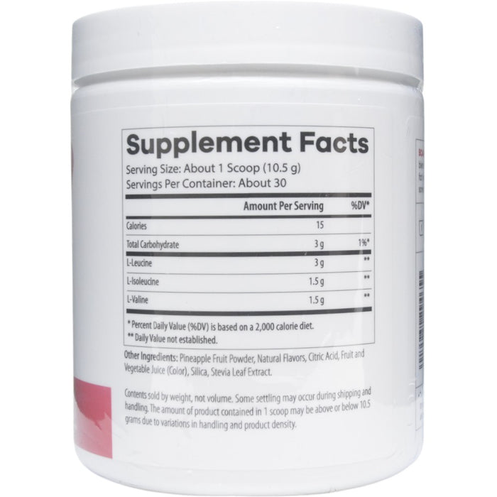 NutriDyn BCAA Drink powder 30 servings supplement facts label