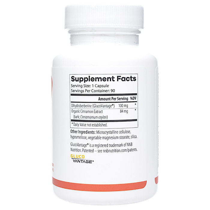 NutriDyn Berberine Pro 90 capsules supplement facts label