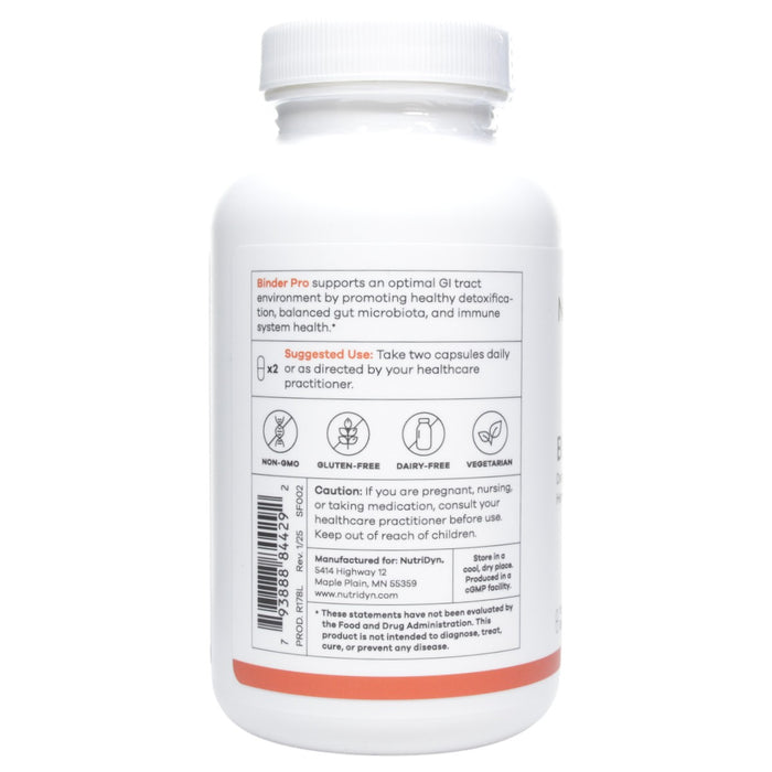 NutriDyn Binder Pro 120 capsules suggested use label