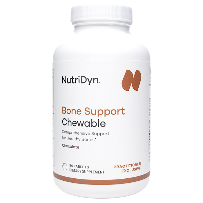 NutriDyn Bone Support Chewable, 90 tablets, front of bottle