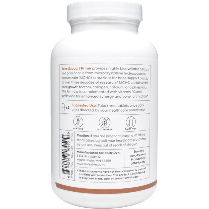 NutriDyn Bone Support Prime 270 tablets suggested use label