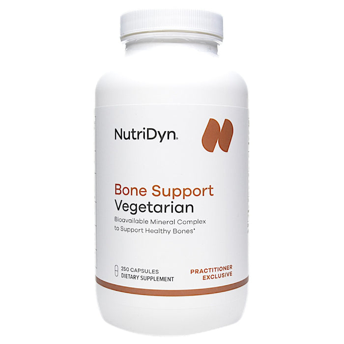 NutriDyn Bone Support Vegetarian, 250 capsules, front of bottle